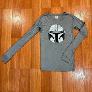 Hanna Andersson STAR WARS MANDALORIAN LONG sleeve tee, Boys 12 (slim), EUC, $10